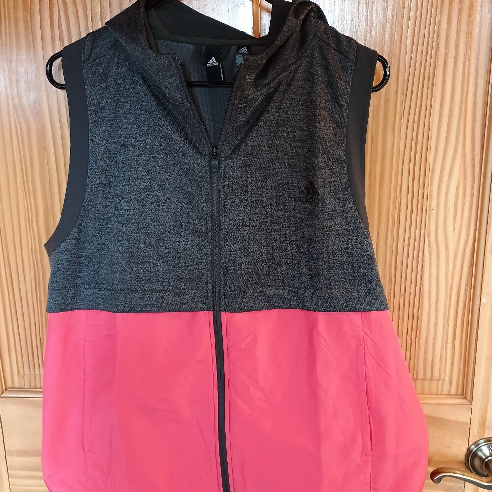 Adidas Climalite Running Vest XL Dk Gray & Coral